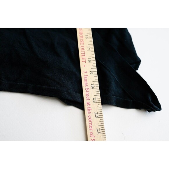 Layfayette 148 Black Silk Blend Black wrap cardigan sweater top long sleeve M - Picture 7 of 7